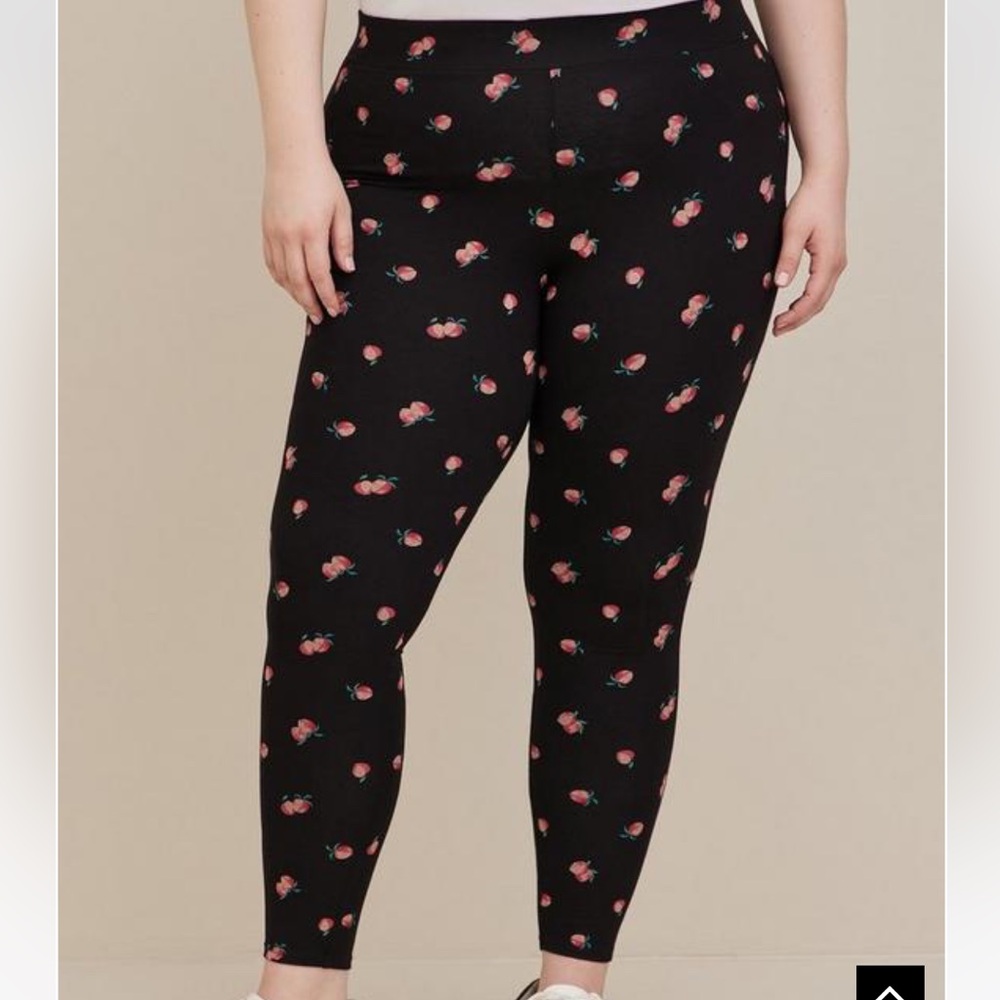 Full Length Signature Waist Premium Legging Peach Print